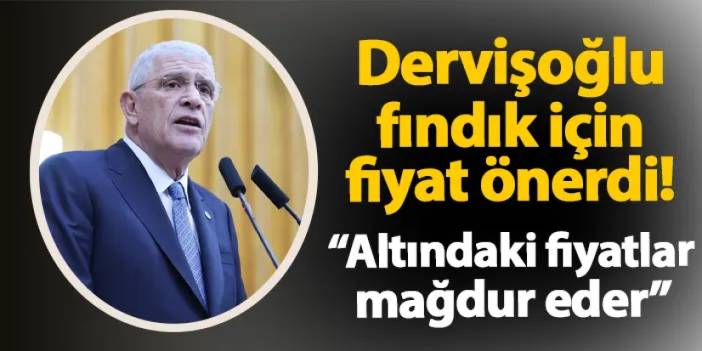 Müsavat Dervişoğlu fındık için fiyat önerdi! "Altındaki fiyatlar mağdur eder..."