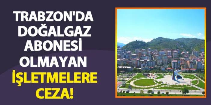 Trabzon'da doğalgaz abonesi olmayan işletmelere ceza kesilecek