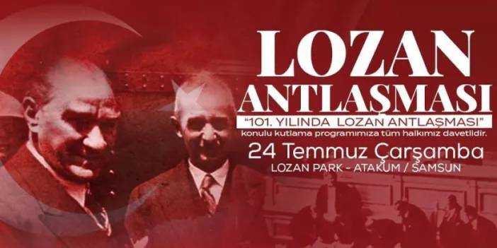 Samsun’da Lozan’ın yıldönümüne özel program