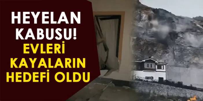 Artvin'de heyelan kabusu! Evleri kayaların hedefi oldu