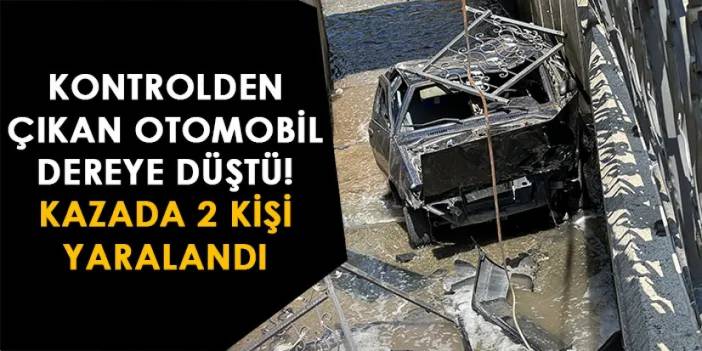 Artvin'de otomobil dereye düştü! 2 yaralı