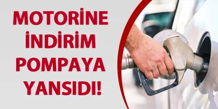 Motorine indirim pompaya yansıdı!