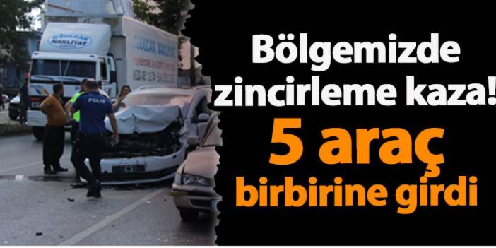 Samsun'da zincirleme kaza! 5 araç birbirine girdi