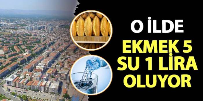 O ilde ekmek 5, su 1 lira oluyor