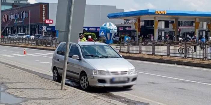 Samsun'da otomobil bisikletliye çarptı! 1 yaralı