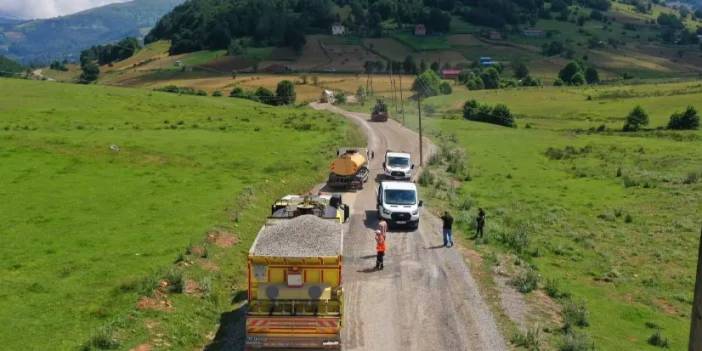 Ordu’da Uluvahta Yayla yolu asfaltlanıyor