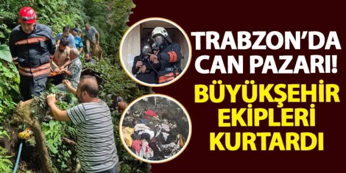 Trabzon’da can pazarı! Büyükşehir ekipleri kurtardı