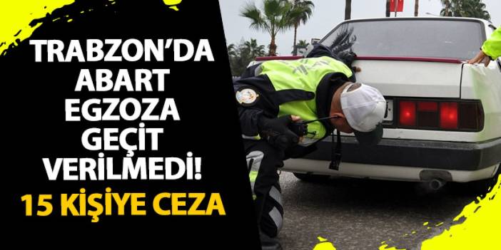 Trabzon’da abart egzoza geçit verilmedi! 15 kişiye ceza