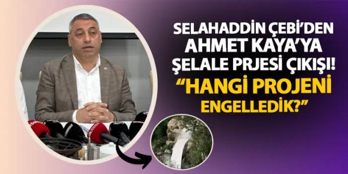 Selahaddin Çebi'den Ahmet Kaya'ya "şelale projesi" çıkışı! "Hangi projeni engelledik?"