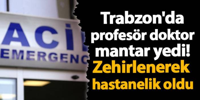 Trabzon'da profesör doktor mantar yedi! Zehirlenerek hastanelik oldu