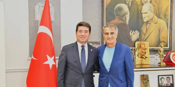 Şenol Güneş'ten Başkan Ahmet Kaya'ya ziyaret