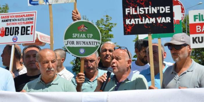 Giresun'da İsrail'in Gazze'ye yönelik saldırıları protesto edildi