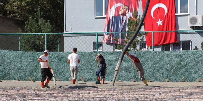 Samsun'un Havza ilçesinde antrenman salonu inşaatı başladı