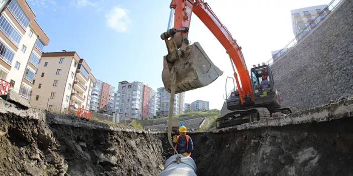 Trabzon Büyükşehir'den 4 ayda 91 bin metre içme suyu hattı imalatı