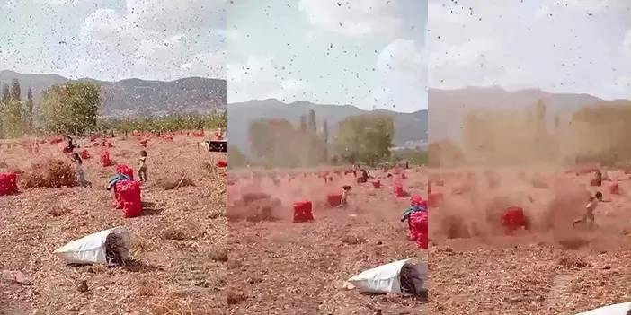 Amasya'da iki çocuk hortumun içinde kaldı! Yürekler ağıza geldi!