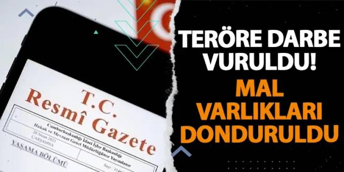 Teröre darbe vuruldu! Mal varlıkları donduruldu