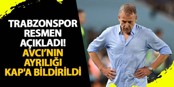 Trabzonspor resmen açıkladı! Avcı'nın ayrılığı KAP'a bildirildi