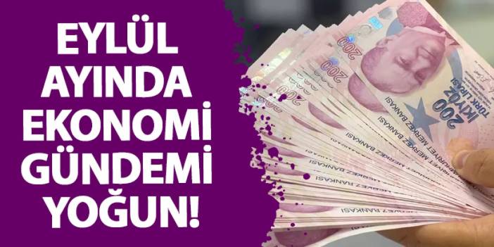 Eylül ayında ekonomi gündemi yoğun!