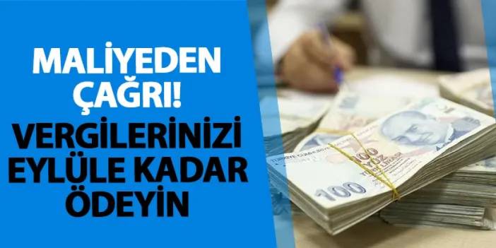 Maliyeden çağrı! Vergilerinizi eylüle kadar ödeyin