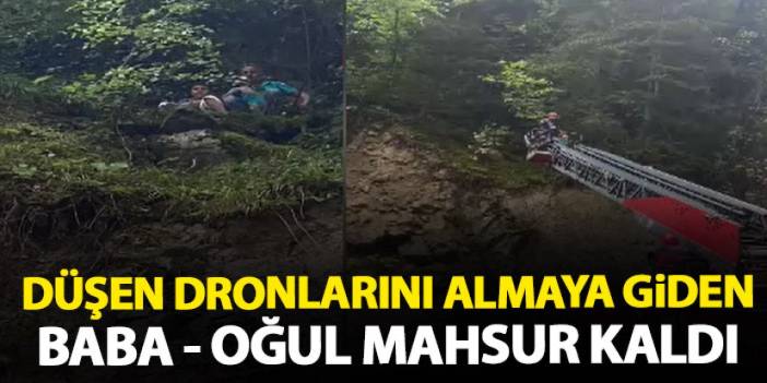 Düşen Dronelerını arayan baba - oğul mahsur kaldı