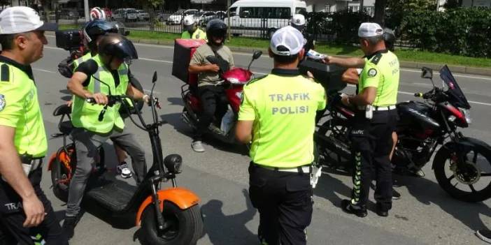 Ordu’da motosiklet sürücüleri denetlendi