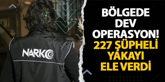 Bölgede dev operasyon! 227 şüpheli yakayı ele verdi