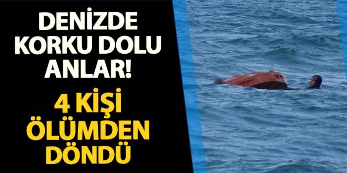 Samsun'da denizde korku dolu anlar! Bot alabora oldu: 4 kişi ölümden döndü