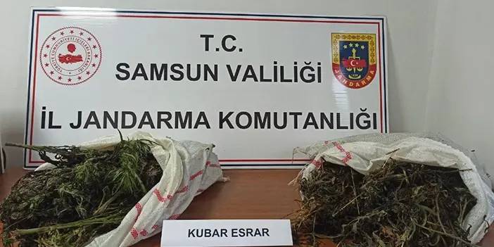 Samsun'da jandarmadan uyuşturucu araması! 6 kilo  bulundu