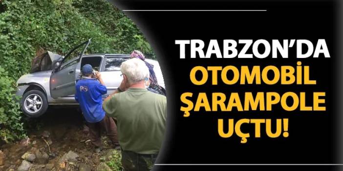 Trabzon'da otomobil şarampole uçtu! Sürücü yaralandı