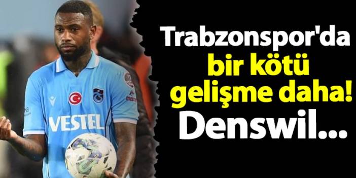 Trabzonspor'da bir kötü gelişme daha! Stefano Denswil...