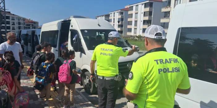 Samsun’da okul servislerine denetim! Ceza kesildi