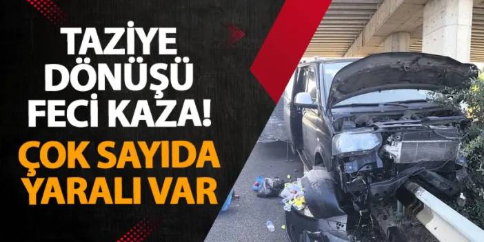 Bursa’da taziye dönüşü feci kaza! Çok sayıda yaralı var