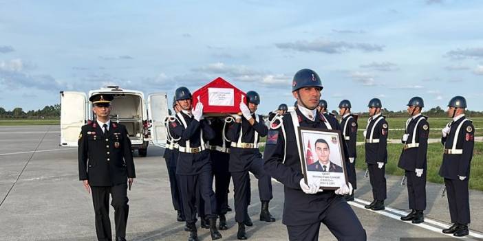 Ordu'da şehit olan jandarmanın naaşı Samsun'a getirildi