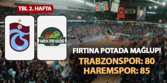 Fırtına potada mağlup! Trabzonspor 80-85 Haremspor