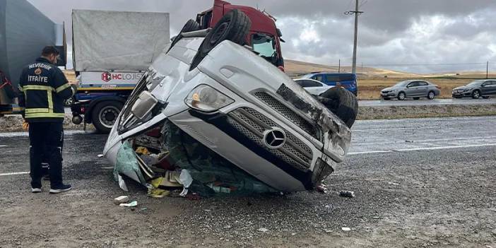 Nevşehir'de Kapadokya dönüşü feci kaza; 18 kişi yaralandı!