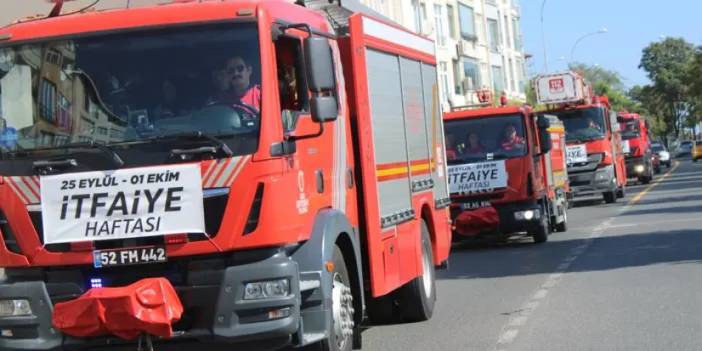 Ordu’da İtfaiye Haftası korteji düzenlendi