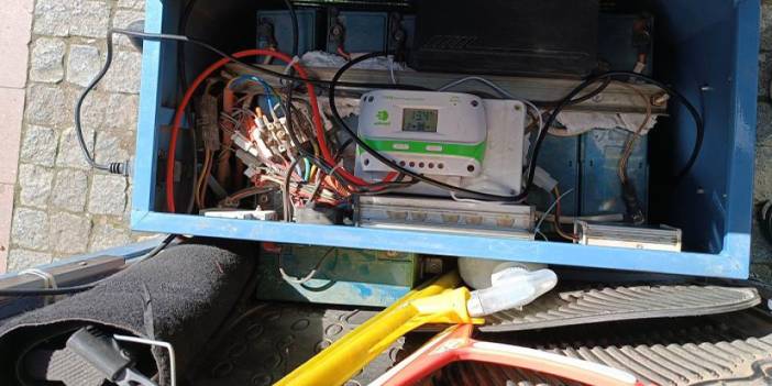 Samsun'da güneş paneliyle şarj olan elektrikli motosiklet