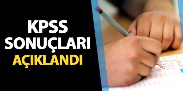 KPSS ortaöğretim sınav sonucu açıklandı!