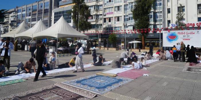 Samsun’da “Filistinli Çocuklar İçin Çiz” etkinliği ile zulme tepki gösterildi