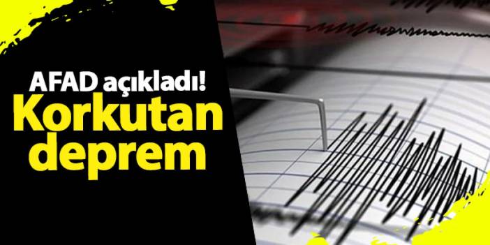 AFAD açıkladı! Çanakkele'de 4.2 büyüklüğünde deprem