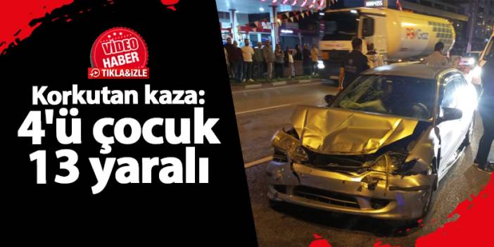 Samsun'da zincirleme kaza: 13 kişi yaralandı