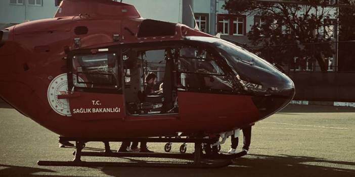 Samsun'da kalp krizi geçirdi! İmdadına ambulans helikopter yetişti