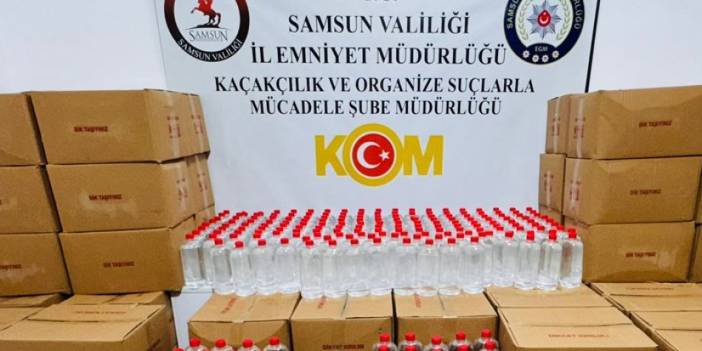 Samsun'da 3 bin litre etil alkol ele geçirildi