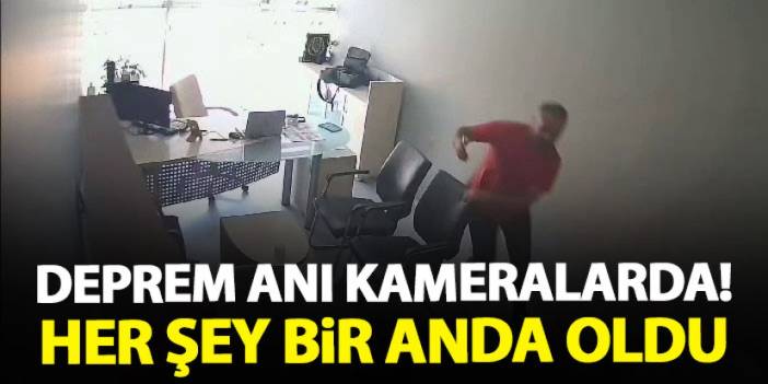 Malatya'daki deprem anı kameralara böyle yansıdı!