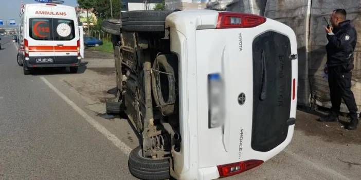 Samsun’da hastaneye giderken kaza geçirdiler! Yaralılar var