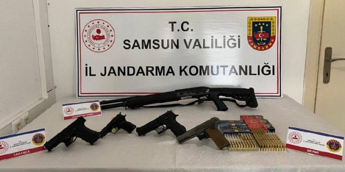 Samsun'da kaçak silah operasyonu: 2 zanlı gözaltında