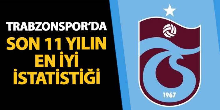 Trabzonspor'da son 11 yılın en iyi istatistiği