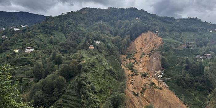 Rize'de şiddetli yağış sonrası 13 ev tedbir amaçlı tahliye edildi