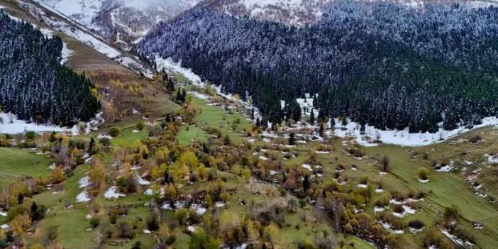 Artvin’de kar sonbahar ile buluştu!