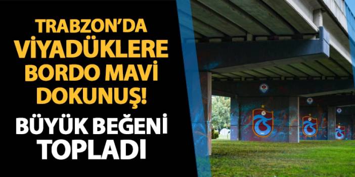 Trabzon'da viyadüklere bordo mavi dokunuş! Büyük beğeni topladı